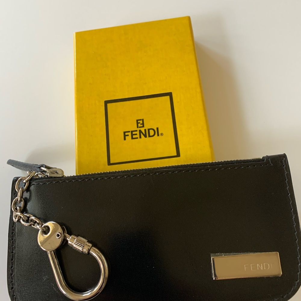 FENDI KEYCHAIN WITH CARD CASE.  VINTAGE FENDI - Picture 3 of 12